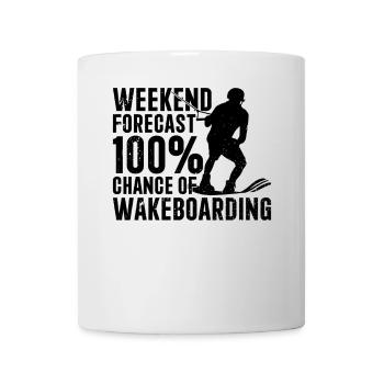 Prévisions week-end 100 % de chance de Wakeboard - Mug blanc - blanc - Devant