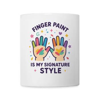 Finger Paint Is My Trademark Kindergarten - Mug - white - Front