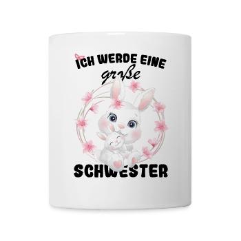 Nachwuchs Verkünden Ich Werde Große Schwester 2027 - Tasse - Weiß - Vorne