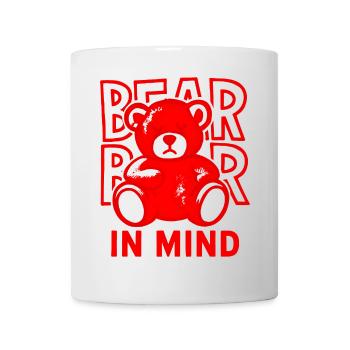 Bear in Mind – Roter Teddy Bär Shirt Statement Red - Tasse - Weiß - Vorne
