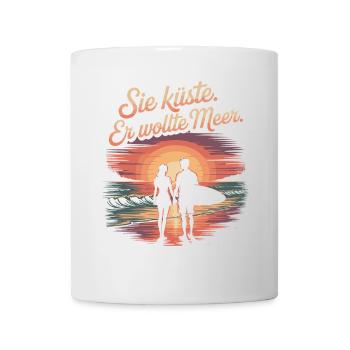 You Coast He Wanted Sea Beach Love Wave Surfer - Mug - white - Front