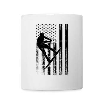 Wakeboard US Flag Wakeboard Wakeboarder - Mug blanc - blanc - Devant