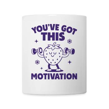 Fraise motivée - Mug blanc - blanc - Devant