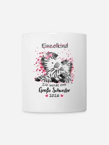 Nachwuchs Verkünden Ich Werde Große Schwester 2026 - Tasse - Weiß