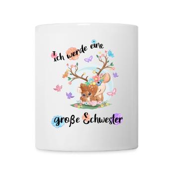Nachwuchs Verkünden Ich Werde Große Schwester 2027 - Tasse - Weiß - Vorne
