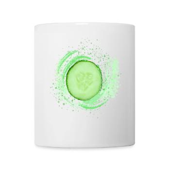 Cucumber Splatter – Modern Art meets Food Design - Tasse - Weiß - Vorne