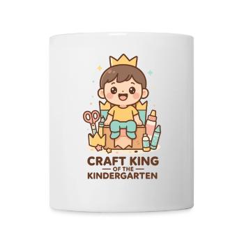 Artisanat Roi De L’artisanat De La Maternelle - Mug blanc - blanc - Devant