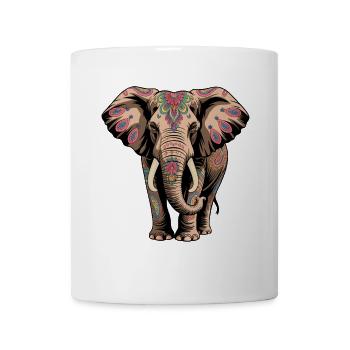 Éléphant Proboscis Afrique Safari Wilderness Éléphant - Mug blanc - blanc - Devant