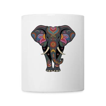 Éléphant Proboscis Afrique Safari Wilderness Éléphant - Mug blanc - blanc - Devant