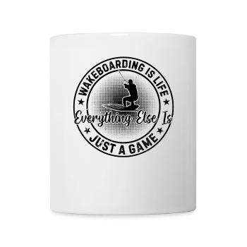 Le wakeboard, c’est la vie, tout le reste n’est qu’un - Mug blanc - blanc - Devant