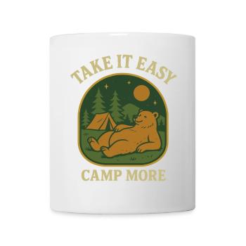 Cozy bear motif for camping - Mug - white - Front