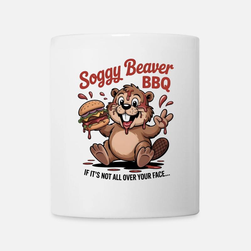 BBQ de castor détrempé - Mug blanc - blanc