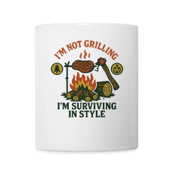 Prepper Survival Bushcrafting I'm Not - Mug - white - Front