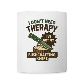 Prepper Survival Bushcrafting Knife Therapy - Mug - white - Front