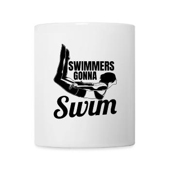 Nageurs qui vont nager - Mug blanc - blanc - Devant