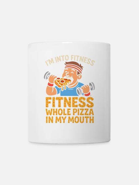 Ich bin in Fitness - Fitness ganze Pizza in meinem - Tasse - Weiß