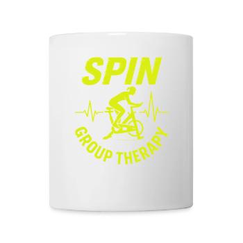 Spin ist meine Gruppentherapie - Tasse - Weiß - Vorne