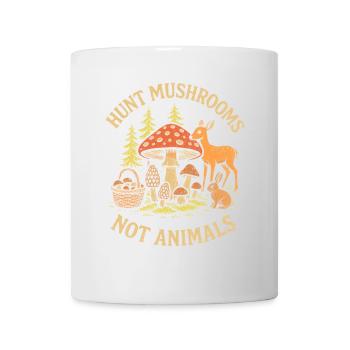 Pilze jagen, keine Tiere - Tasse - Weiß - Vorne
