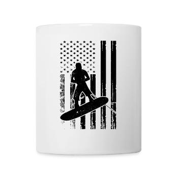 Wakeboard US Flag Wakeboard Wakeboarder - Mug blanc - blanc - Devant