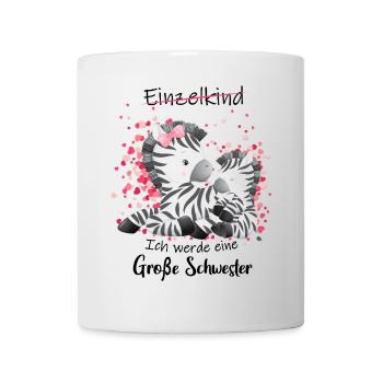 Nachwuchs Verkünden Ich Werde Große Schwester 2027 - Tasse - Weiß - Vorne