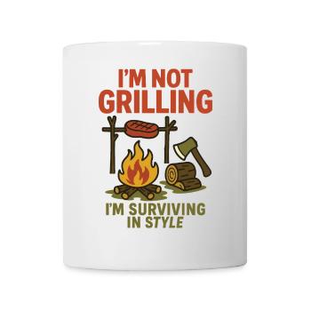 Prepper Survival Bushcrafting I'm Not - Mug - white - Front