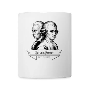 Haydn und Mozart - Zwei Freunde Klassische Musik - Tasse - Weiß - Vorne