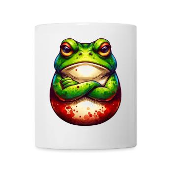 Grenouille - Bras croisés - Non - Mauvaise humeur - Mug blanc - blanc - Devant