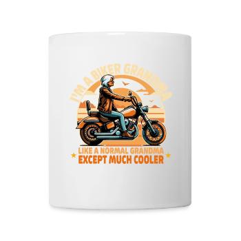 Oma Biker Ride Neuheit Design - Tasse - Weiß - Vorne