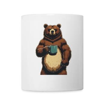 Grim Bear Coffee Mug Funny Bear Coffee - Mug - white - Front