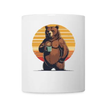 Grim Bear Coffee Mug Bears Coffee Tired - Mug - white - Front