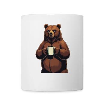 Grim Bear Coffee Mug Bears Coffee Tired - Mug - white - Front