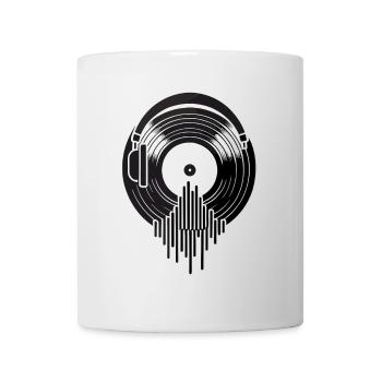 Music Record Headphones Retro DJ Design - Mug - white - Front