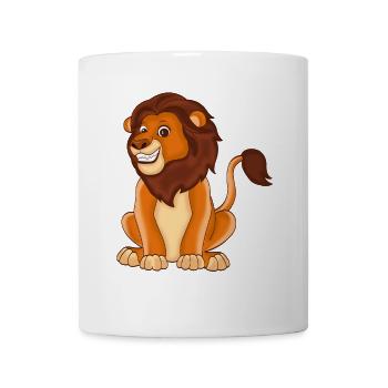 Lion drôle – Le roi avec charme - Mug blanc - blanc - Devant