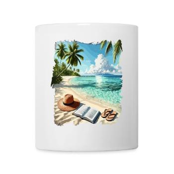 Plage Été Île Vacances Plage Mer Soleil - Mug blanc - blanc - Devant