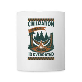 Prepper Survival Bushcrafting Civilization - Mug - white - Front