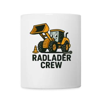 Radlader Crew – Coole Baustellen-Freunde - Tasse - Weiß - Vorne