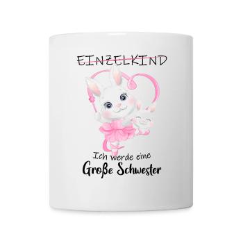 Nachwuchs Verkünden Ich Werde Große Schwester 2027 - Tasse - Weiß - Vorne