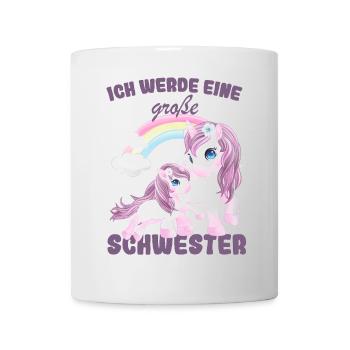 Nachwuchs Verkünden Ich Werde Große Schwester 2026 - Tasse - Weiß - Vorne