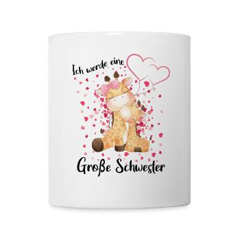 Nachwuchs Verkünden Ich Werde Große Schwester 2027 - Tasse - Weiß - Vorne