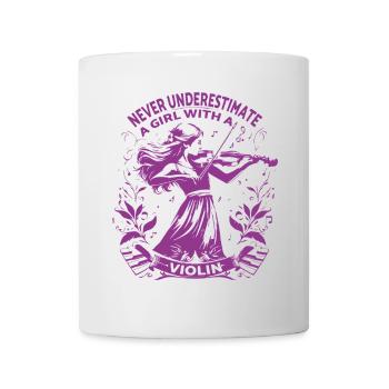 Girl with Violin Inspirational Design - Mug - white - Front