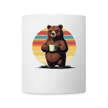 Grim Bear Coffee Mug Bears Coffee Tired - Mug - white - Front