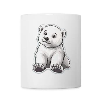 Polarbär Illustration – Arktisches Tiermotiv - Tasse - Weiß - Vorne