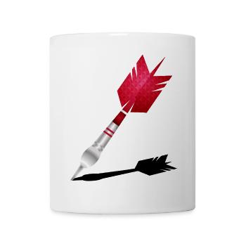 Red Dart with Shadow - Mug - white - Front