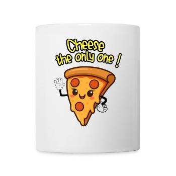 KÄSE DER EINZIGE! - Kawaii Pizza Humor - Tasse - Weiß - Vorne
