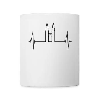 Kuala Lumpur Skyline Heartbeat Malaysia Love KLCC - Mug - white - Front