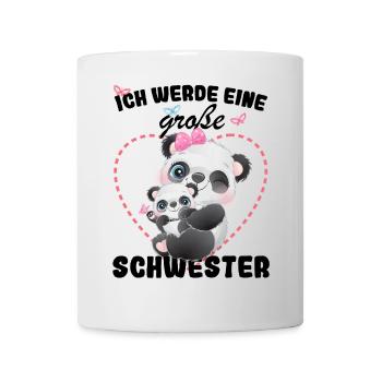 Nachwuchs Verkünden Ich Werde Große Schwester 2026 - Tasse - Weiß - Vorne