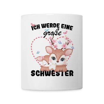 Nachwuchs Verkünden Ich Werde Große Schwester 2027 - Tasse - Weiß - Vorne