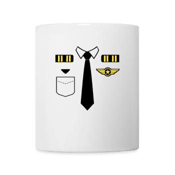 Pilot Costume Shirt – Uniform Look - Mug - white - Front