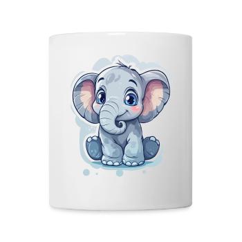 Éléphant - Mug blanc - blanc - Devant