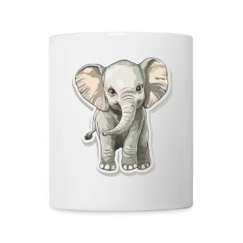 Éléphant mignon – idée cadeau pour les amoureux des animaux - Mug blanc - blanc - Devant